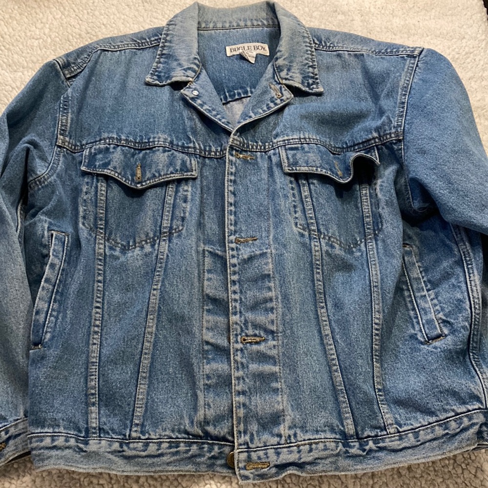 Vintage Bugle Boy Denim Trucker Jacket, Y2K